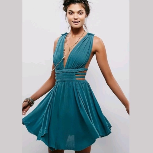 SOLD Free people cut out brown mini dress - Picture 4 of 7